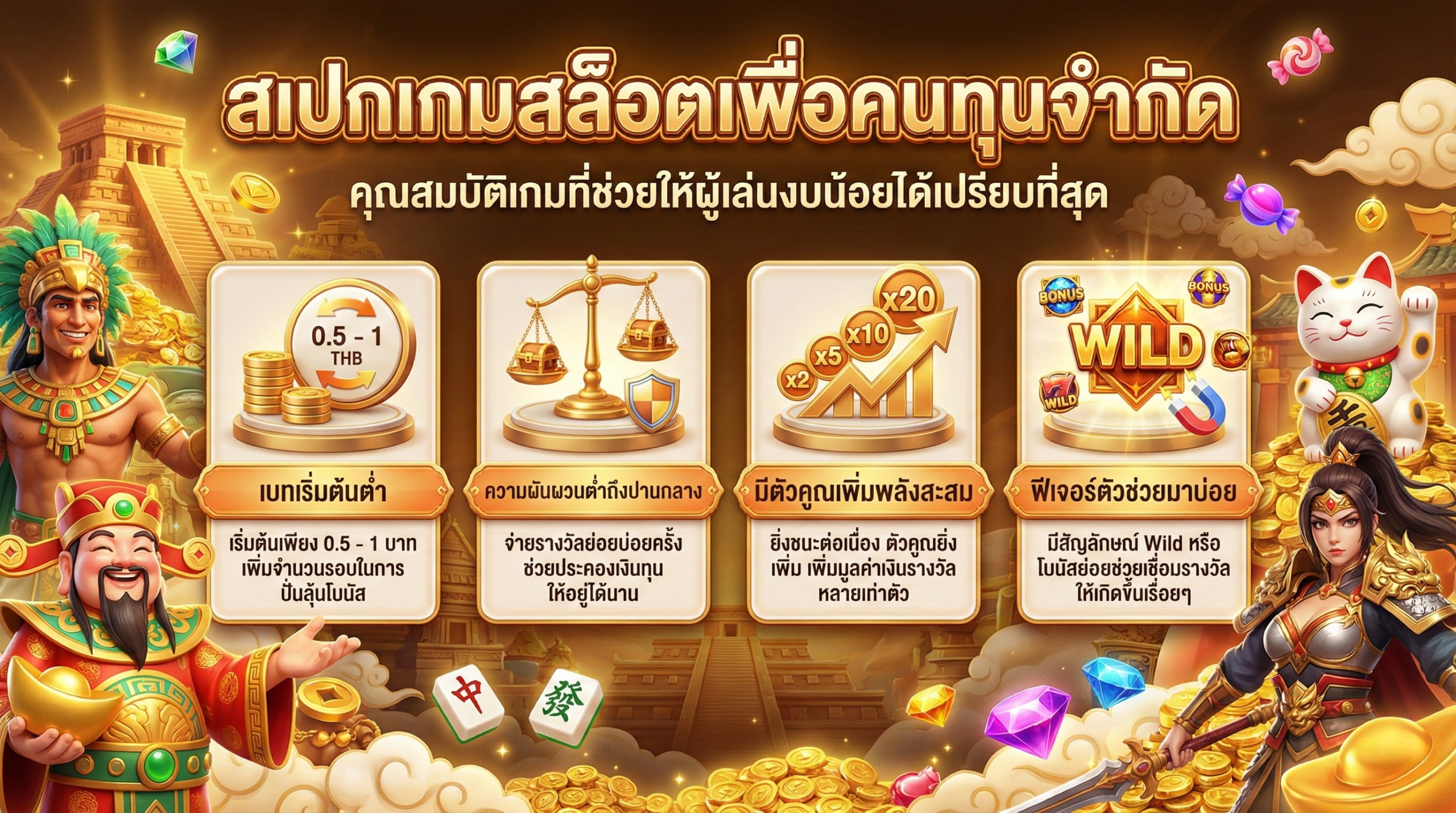 สล็อตที่เกิดมาเพื่อคนมีทุนจำกัด