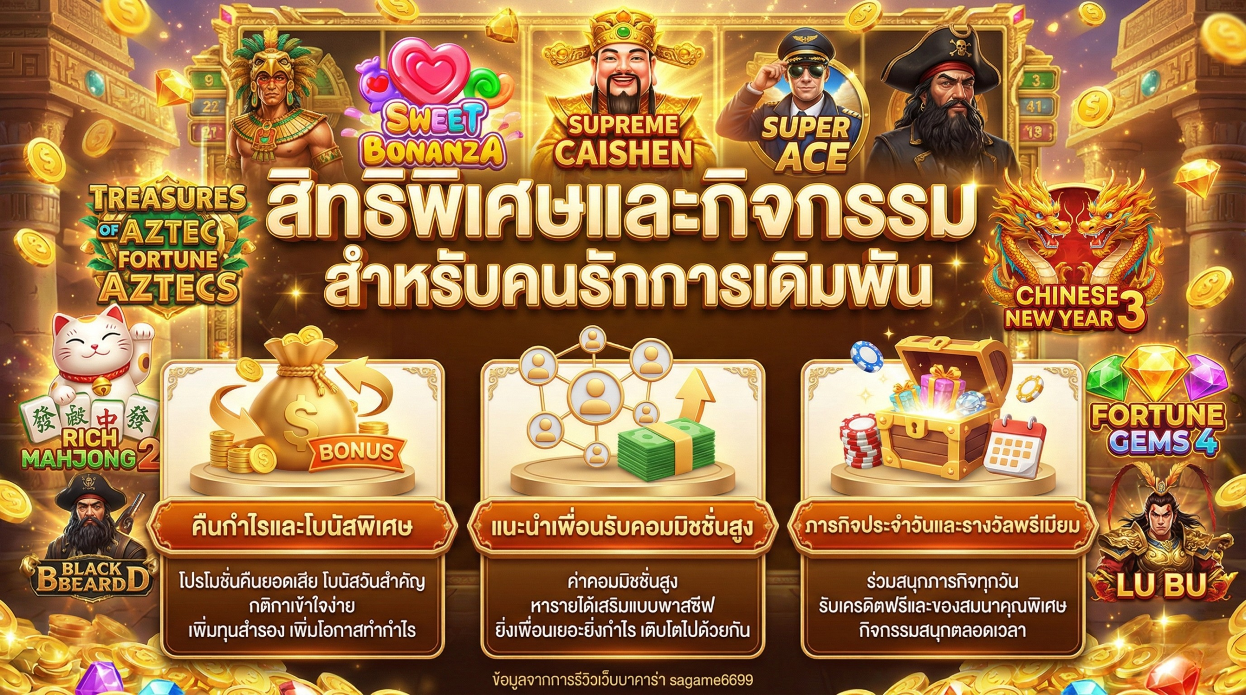 สิทธิพิเศษและกิจกรรม เว็บบาคาร่า sagame6699
