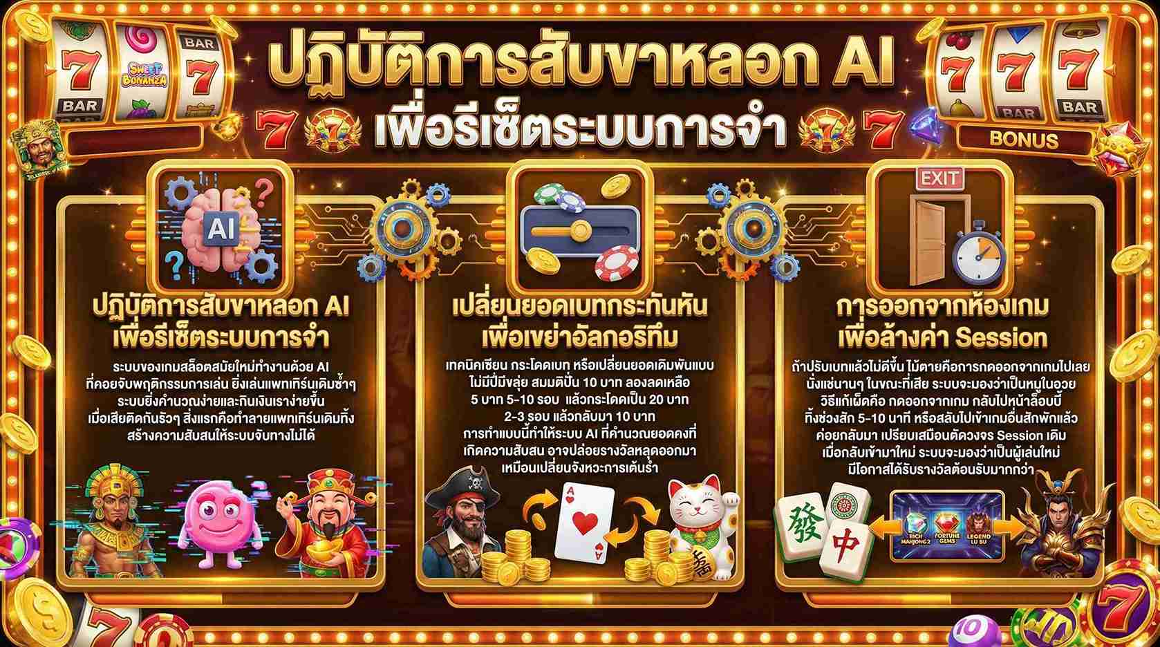 กลยุทธ์สับขาหลอก AI เทคนิครีเซ็ตระบบเพื่อคว้าโบนัส