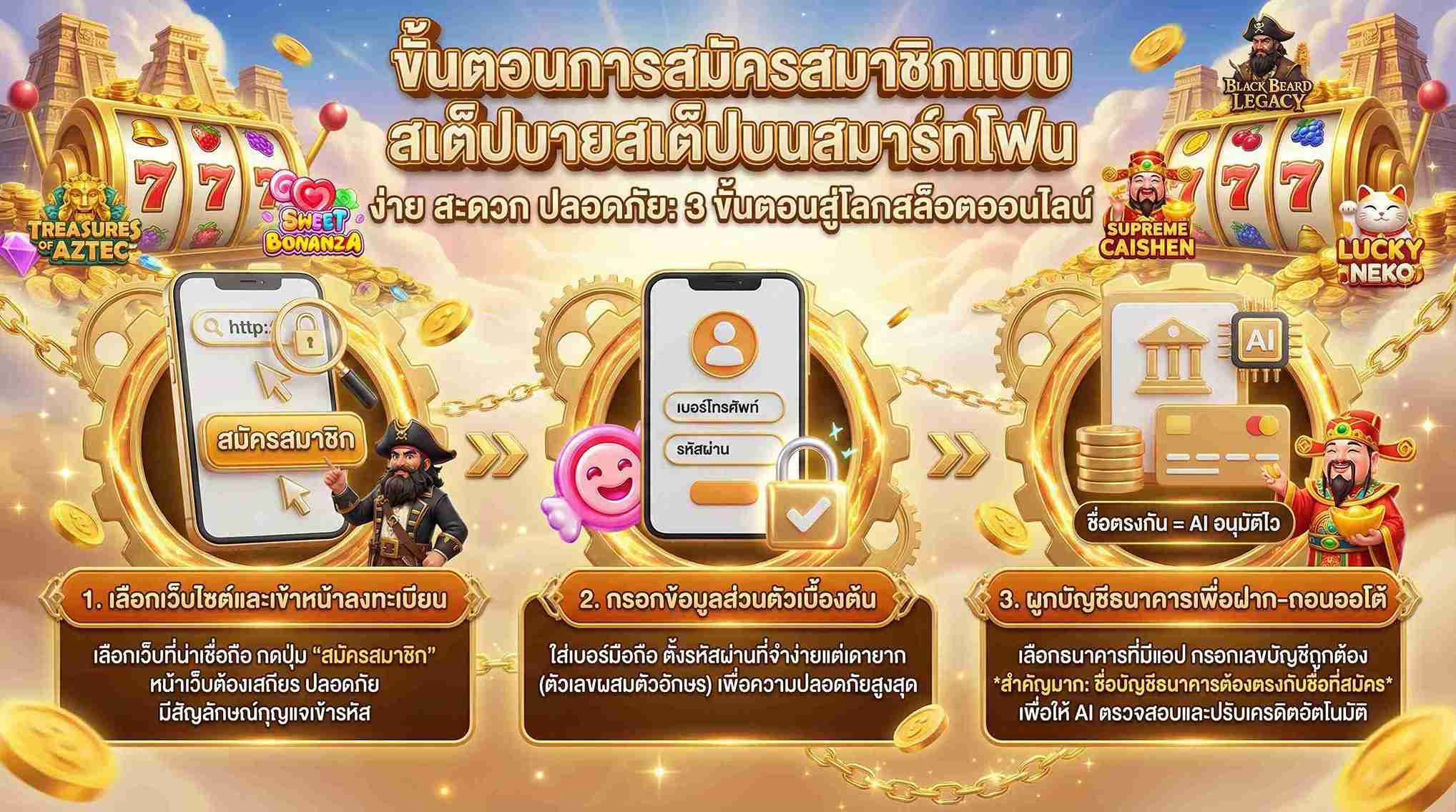 ขั้นตอนสมัครสมาชิก