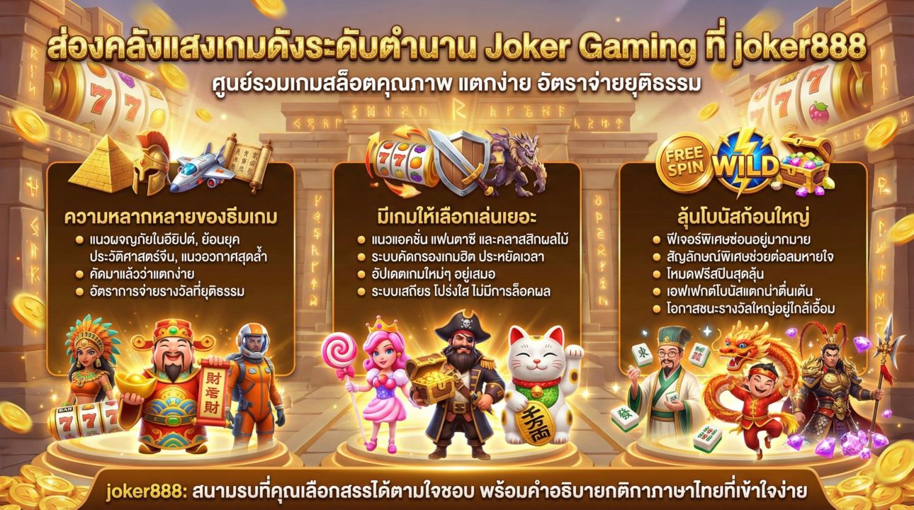 คลังแสงเกมดังระดับตำนาน Joker Gaming