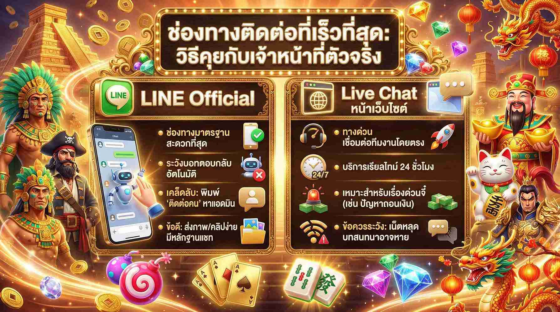 คุยกับแอดมินตัวจริง ไม่ต้องรอระบบบอท