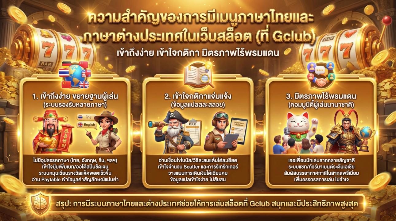 ทำไมเว็บสล็อตควรมีเมนูภาษาไทย