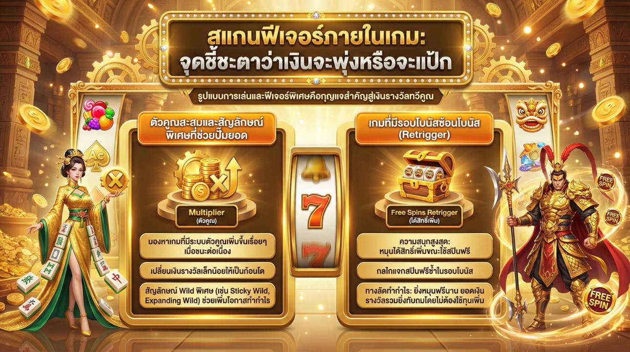 ฟีเจอร์เด็ดในเกมสล็อตที่ห้ามพลาด