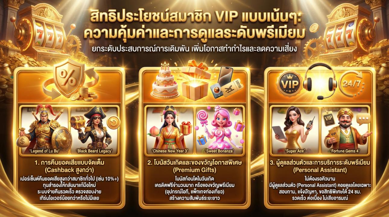 รวมสิทธิประโยชน์สุดคุ้มของสมาชิก VIP