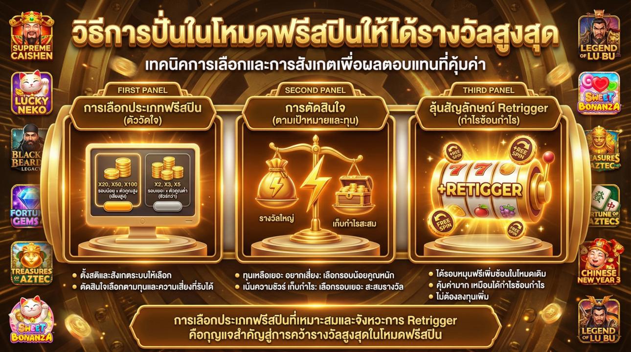 วิธีเลือกฟรีสปินให้แตกหนัก
