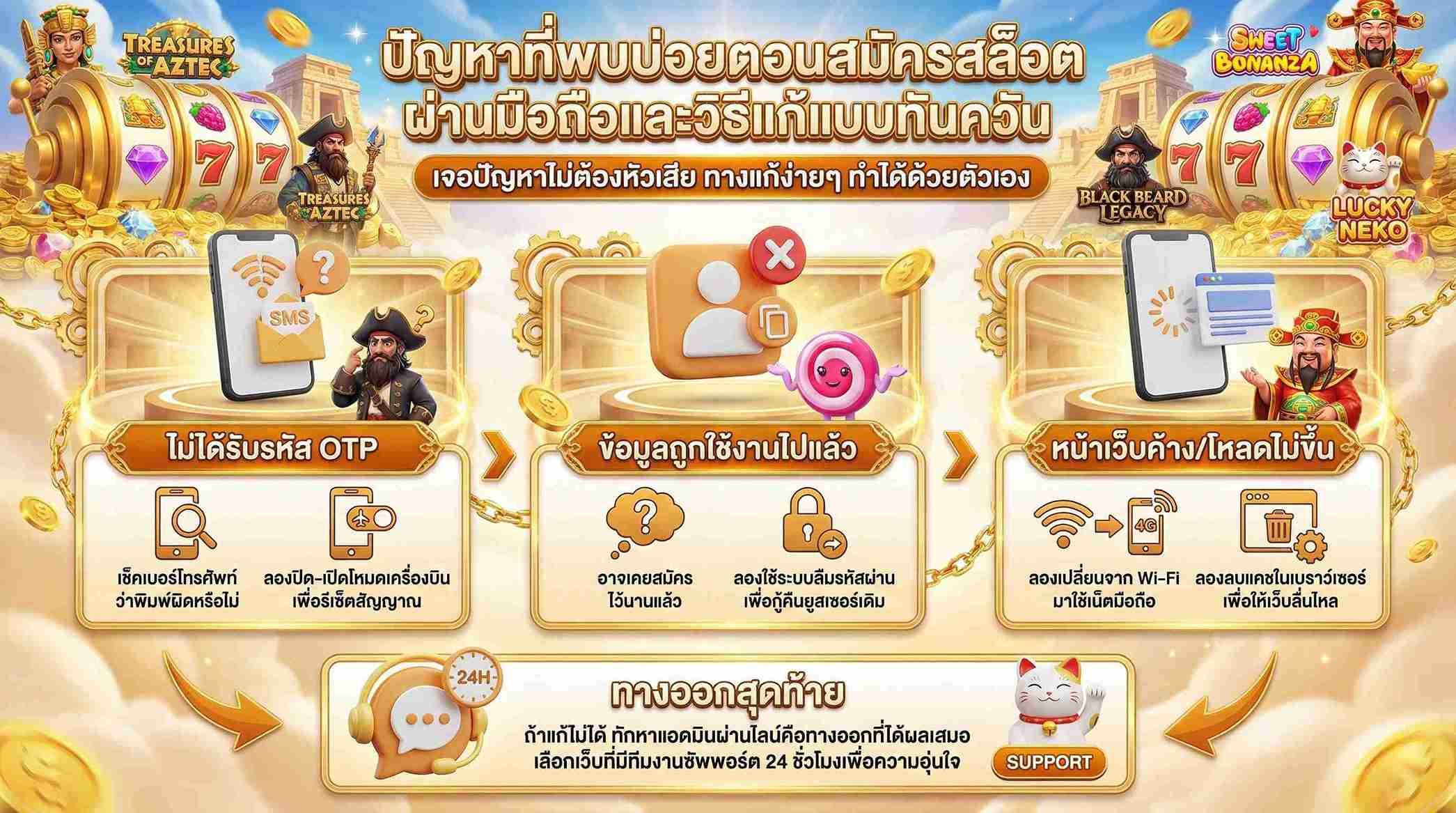 วิธีแก้ปัญหาการสมัคร