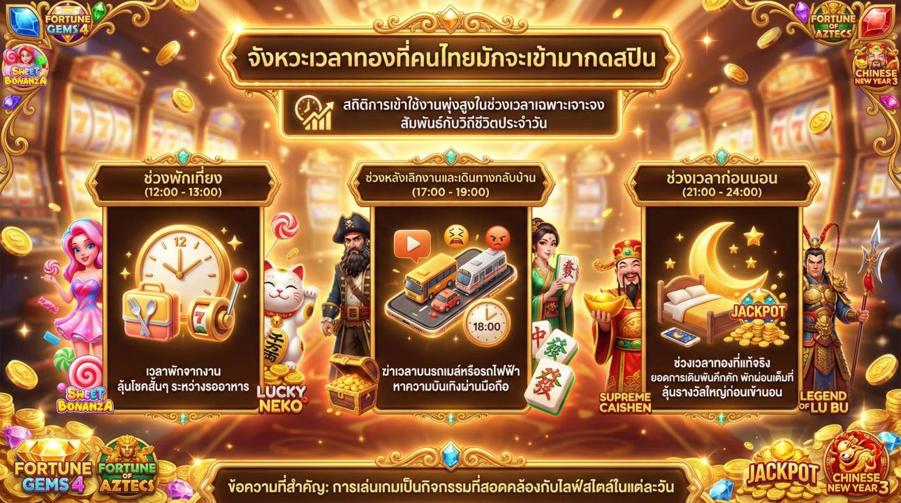 สถิติจังหวะเวลาทอง ที่คนไทยนิยม