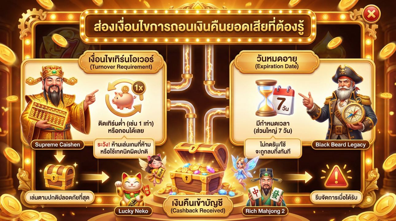 เงื่อนไขการถอนเงินคืนยอดเสีย