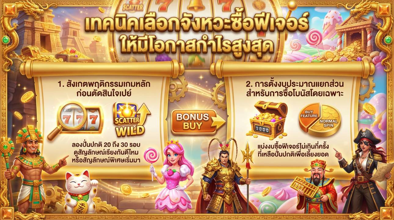 เทคนิคการซื้อฟีเจอร์