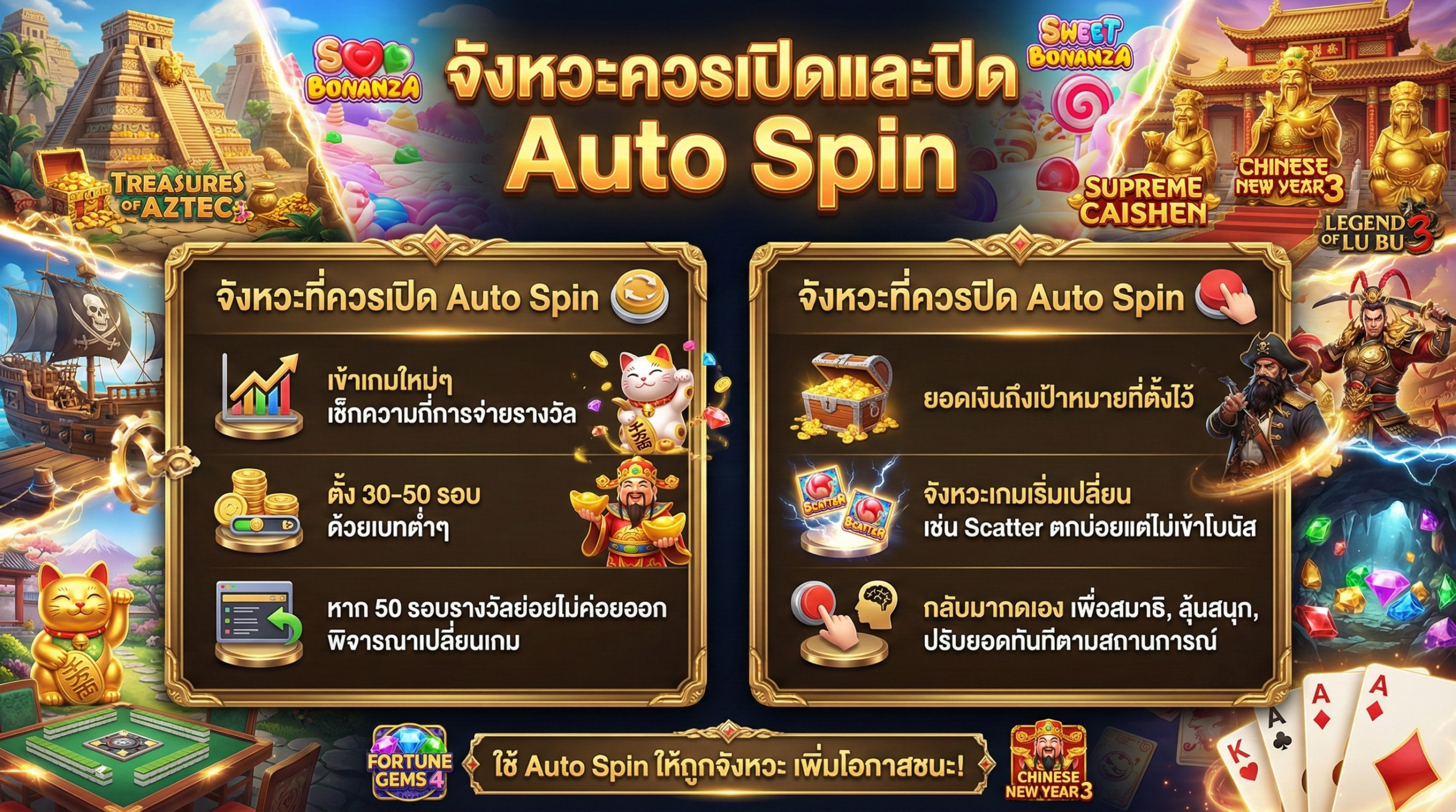 เทคนิคการเปิด-ปิด Auto Spin ให้แม่นยำ