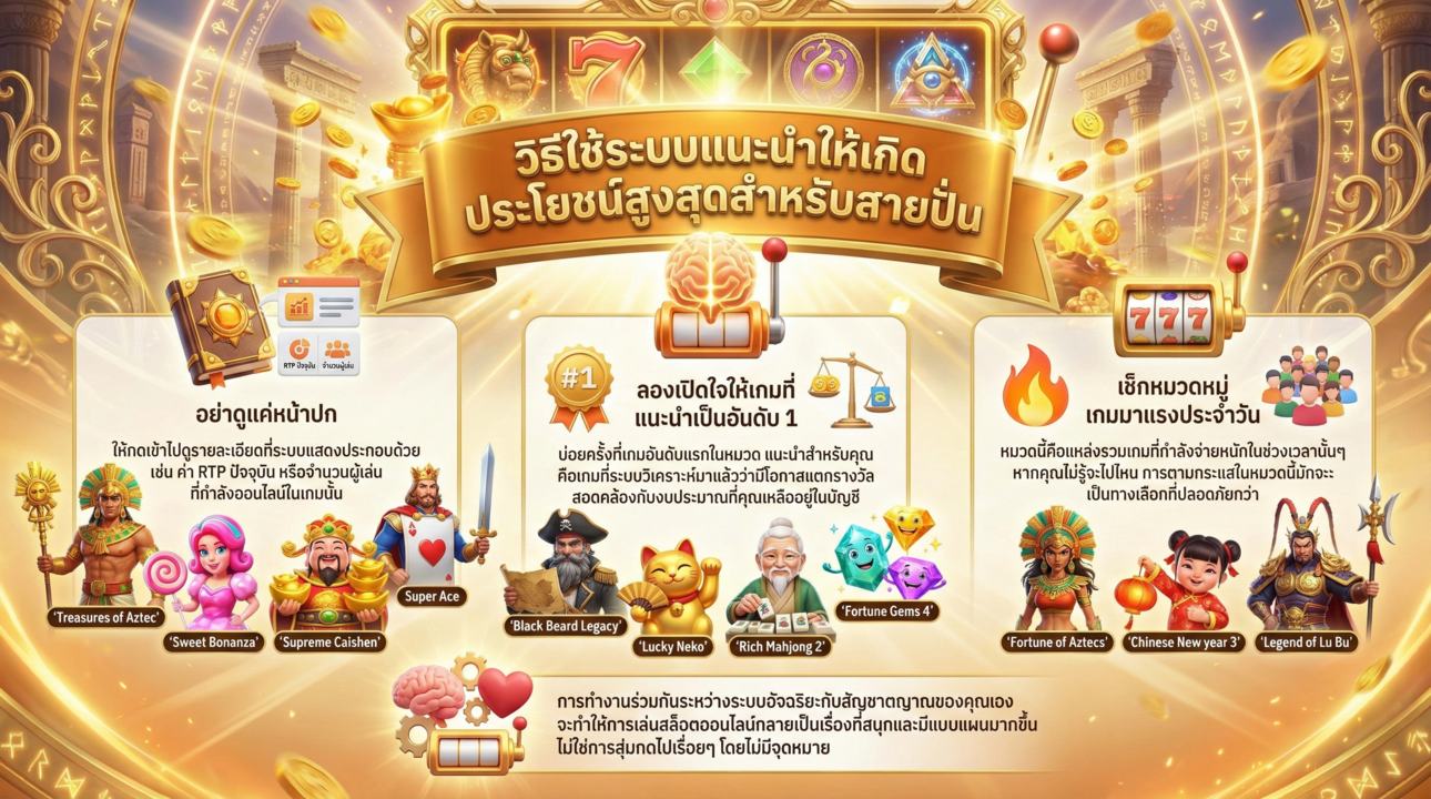 เทคนิคใช้ระบบแนะนำเกม