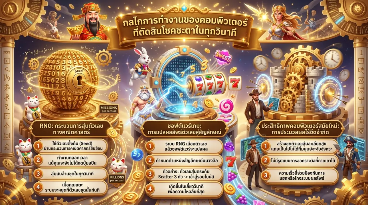 RNG กลไกตัดสินดวงสล็อตในพริบตา
