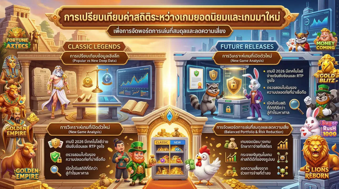 การเปรียบเทียบค่าสถิติ เกมยอดนิยม Vs เกมใหม่