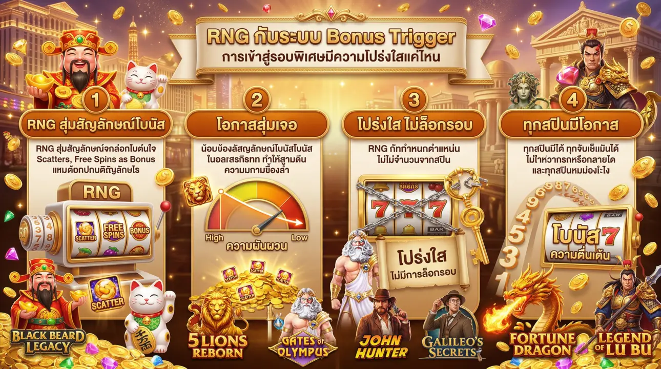 ความลับโบนัสสล็อต สุ่มจริง โปร่งใส ทุกวินาที