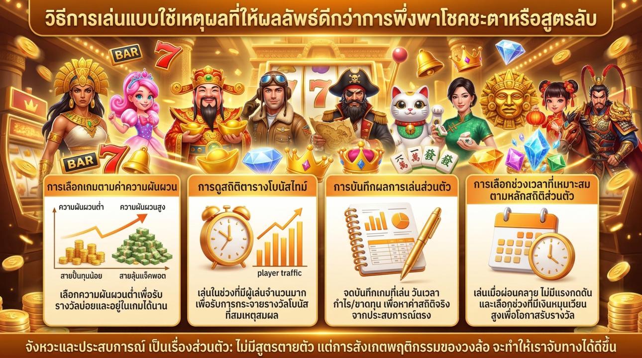 ตรรกะเหนือดวง เทคนิคปั่นสล็อตแบบมือโปร ด้วยสถิติและจังหวะ