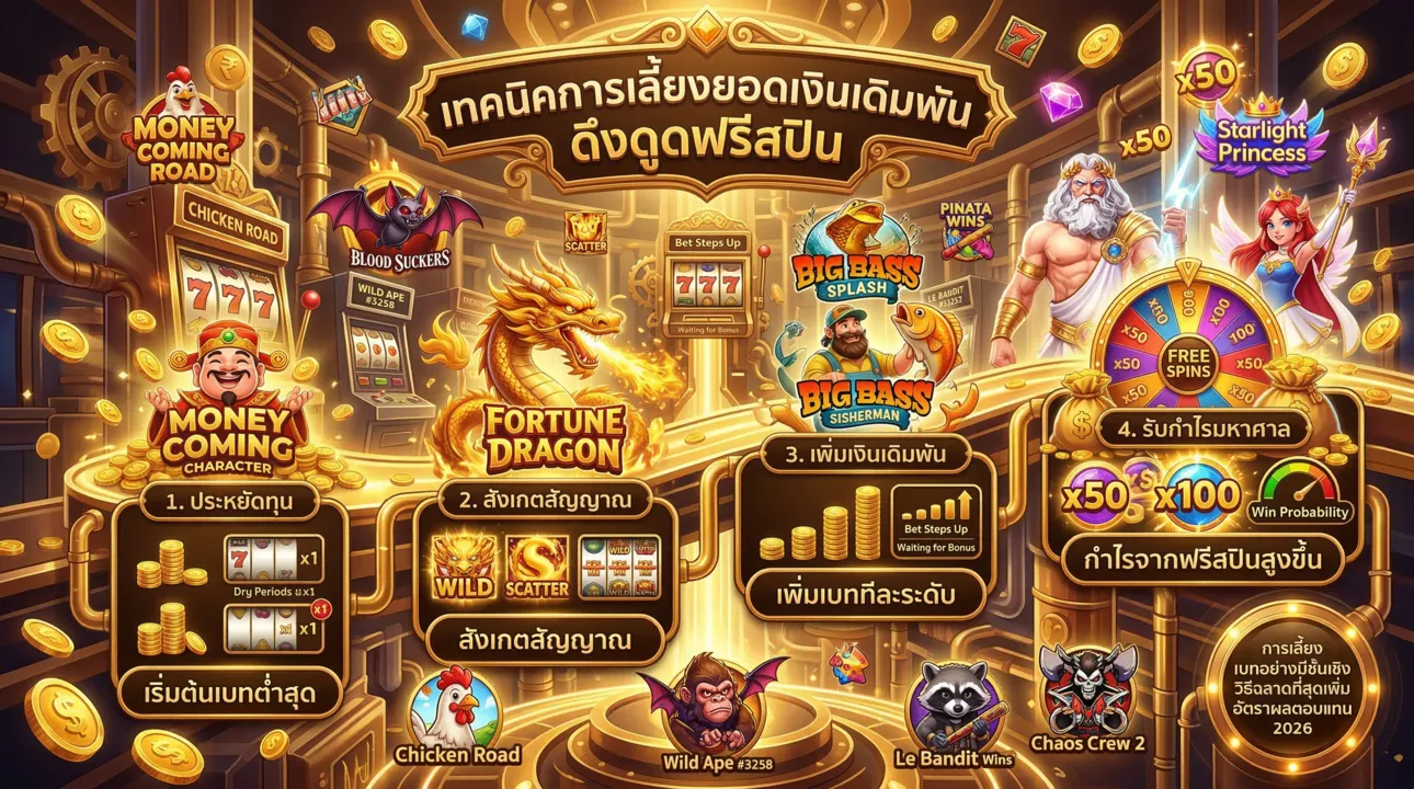 สูตรลับดึงดูดฟรีสปิน! เทคนิคไล่ระดับเบทเพิ่มกำไรมหาศาล