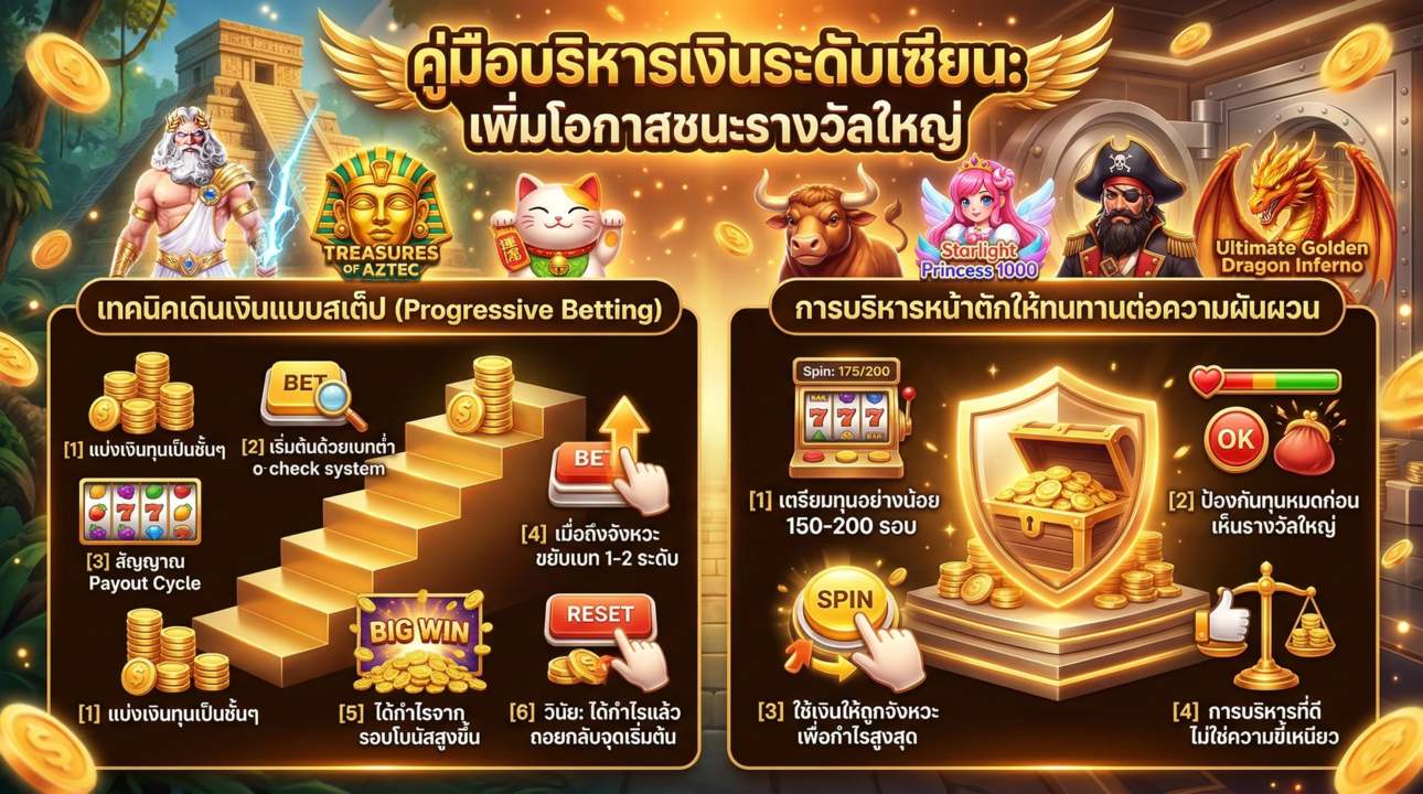 เทคนิคเดินเงินสเต็ปและบริหารหน้าตัก