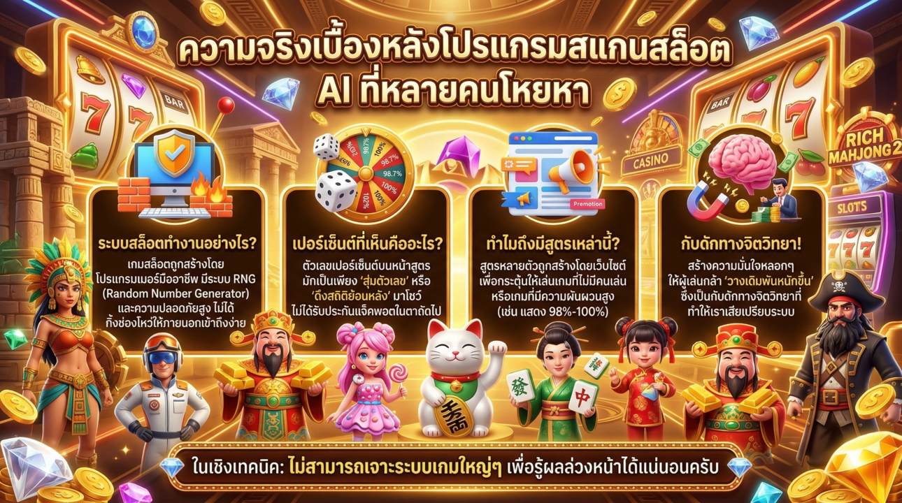 เผยความจริงสูตร AI โปรแกรมสแกนสล็อต มีจริงหรือแค่กับดัก