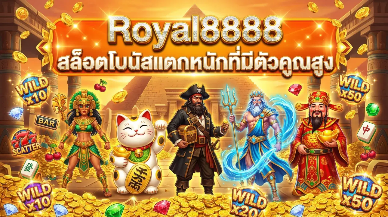 Royal8888 สล็อตโบนัสแตกหนักที่มีตัวคูณสูง